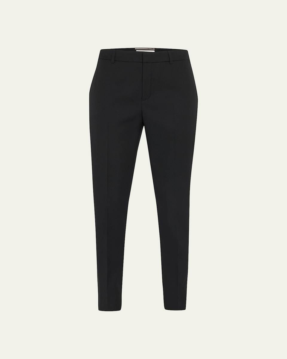 Low-Rise Wool Trousers